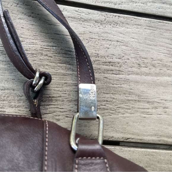 Prüne Argentina Brown Leather Satchel Bag with Double Handles - Picture 10 of 14